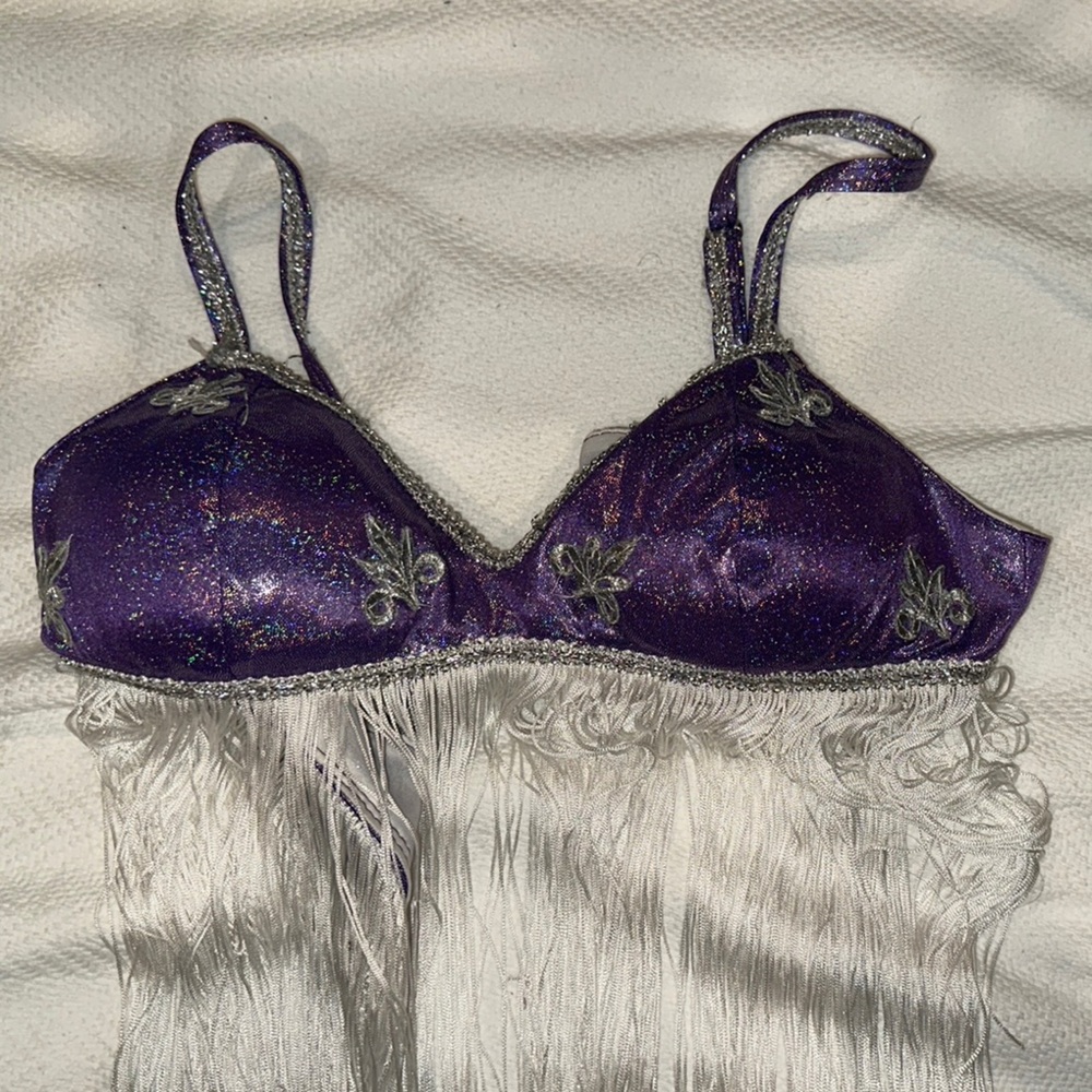 Purple Fringe Bralette